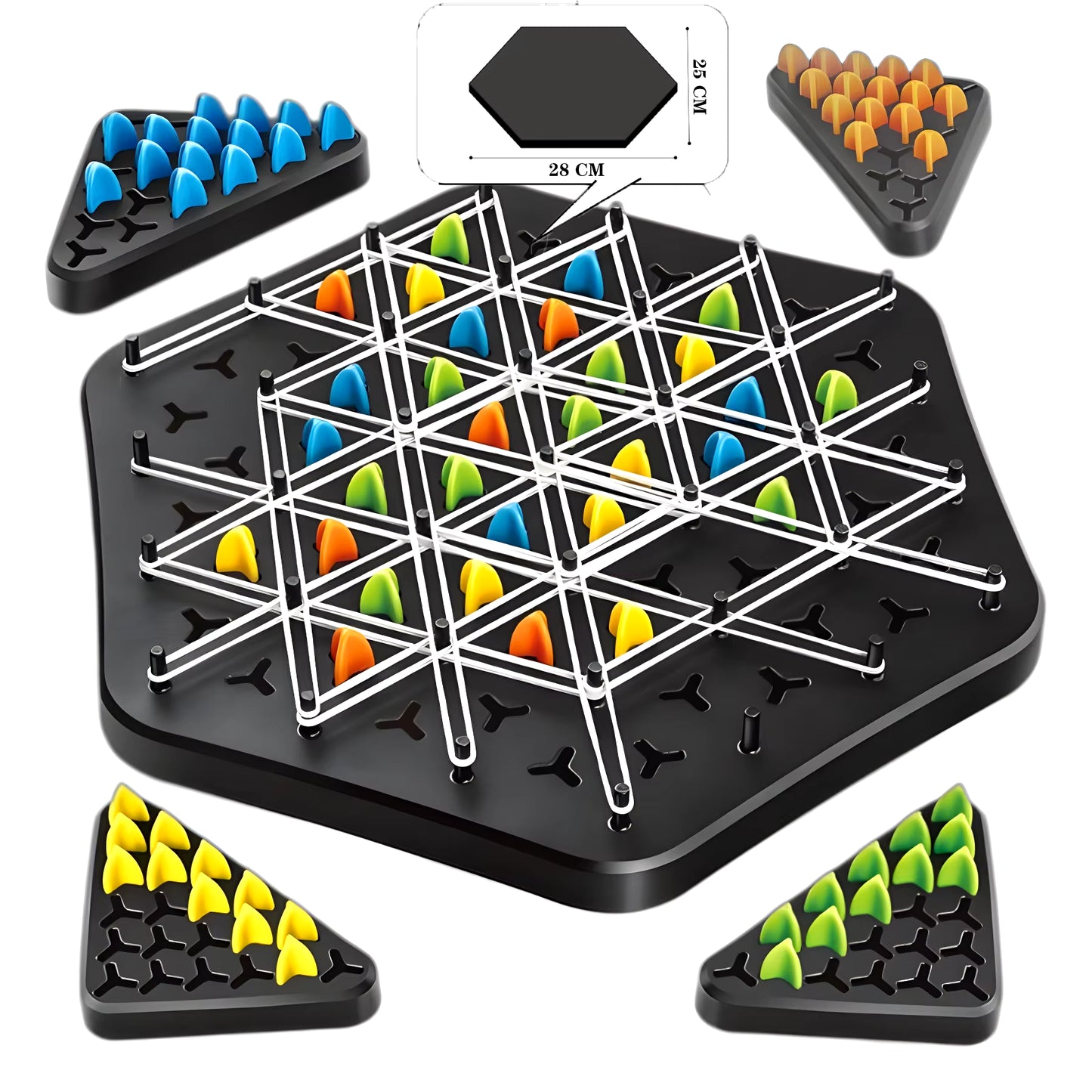 Geometry Chain Chess Puzzle – Triangle Desktop Game for Family Fun & Thinking Skills Training