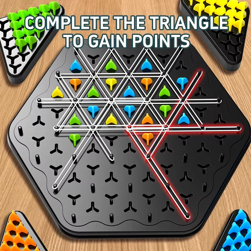 Geometry Chain Chess Puzzle – Triangle Desktop Game for Family Fun & Thinking Skills Training