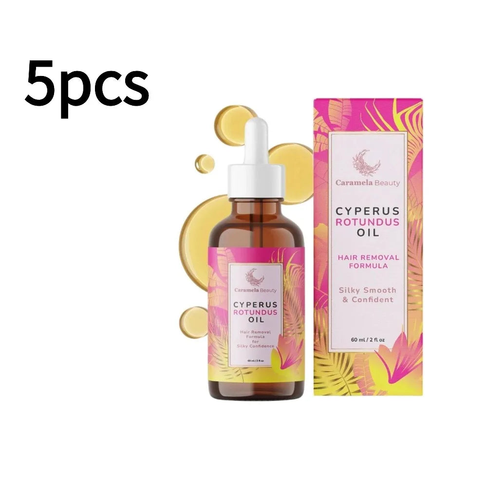 Natural Cyperus Rotundus Oil 60mL β 100% Pure Essential Oil for Slowing Facial & Body Hair Growth | Original Hair Reduction & Body Care Oil