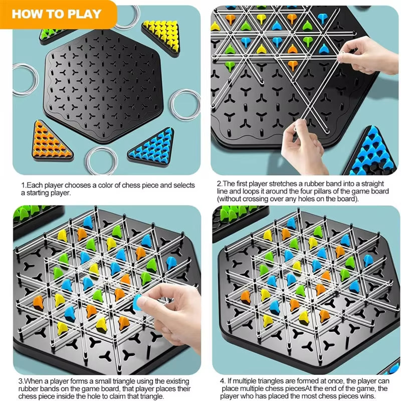 Geometry Chain Chess Puzzle – Triangle Desktop Game for Family Fun & Thinking Skills Training