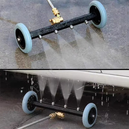 5000 PSI High-Pressure Car Undercarriage Washer – 16-Inch Water Broom with 2 Extension Rods for Chassis Cleaning