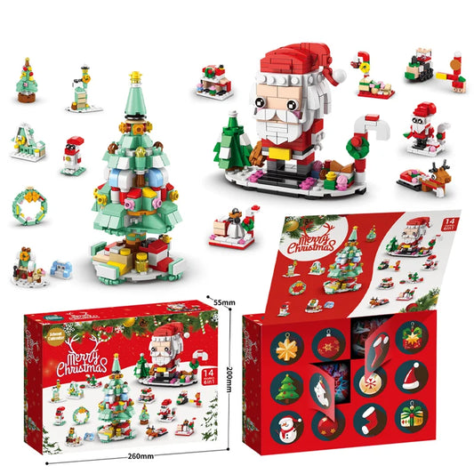 Christmas Building Blocks Set – DIY Advent Calendar Kit for Kids (Ages 6+)