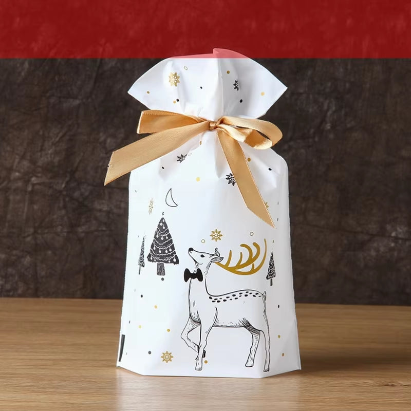 Christmas Gift Bags – Santa Claus Candy Bags for Presents & Holiday Decorations