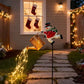 Solar Christmas Snowman & Santa Palace Lights – Warm White Outdoor Kettle Lights for Garden, Lawn & Holiday Decor