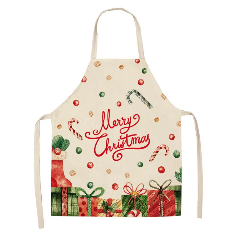 Linen Merry Christmas Apron – Festive Kitchen Accessory for Christmas 2025 & New Year Gifting