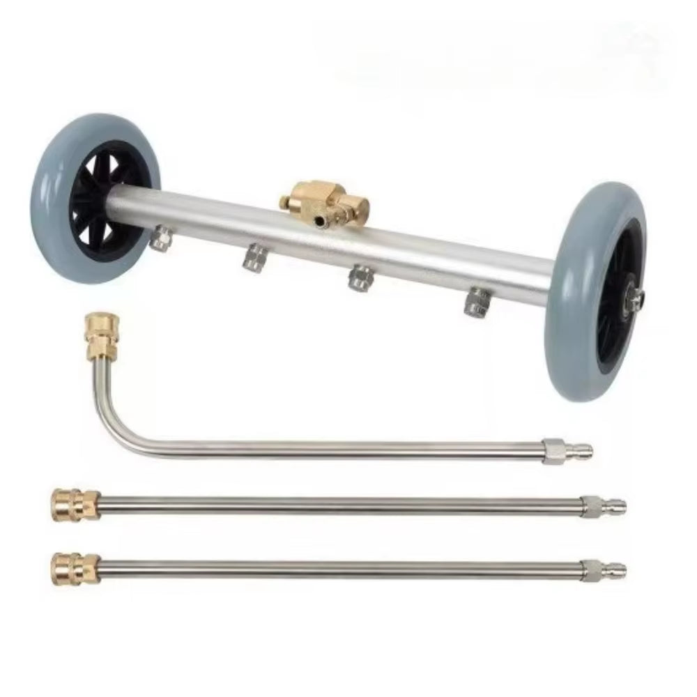 5000 PSI High-Pressure Car Undercarriage Washer – 16-Inch Water Broom with 2 Extension Rods for Chassis Cleaning