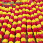 Artificial Marigold Garland – Long Strands for Pooja, Diwali, Weddings, and Festive Decorations
