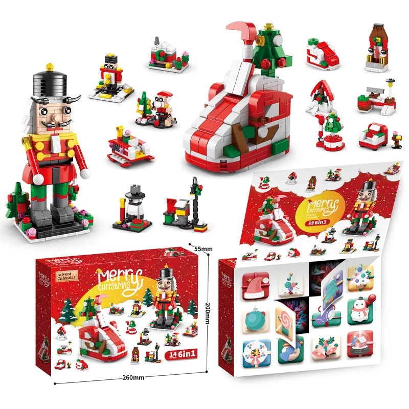 Christmas Building Blocks Set – DIY Advent Calendar Kit for Kids (Ages 6+)