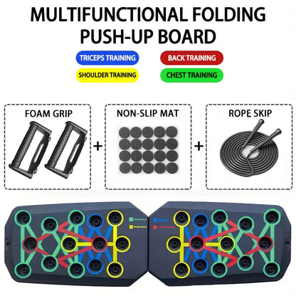 Portable Push-Up Board Set – Foldable Multifunctional Push-Up Bar for Chest, Abs, Arms & Back Training