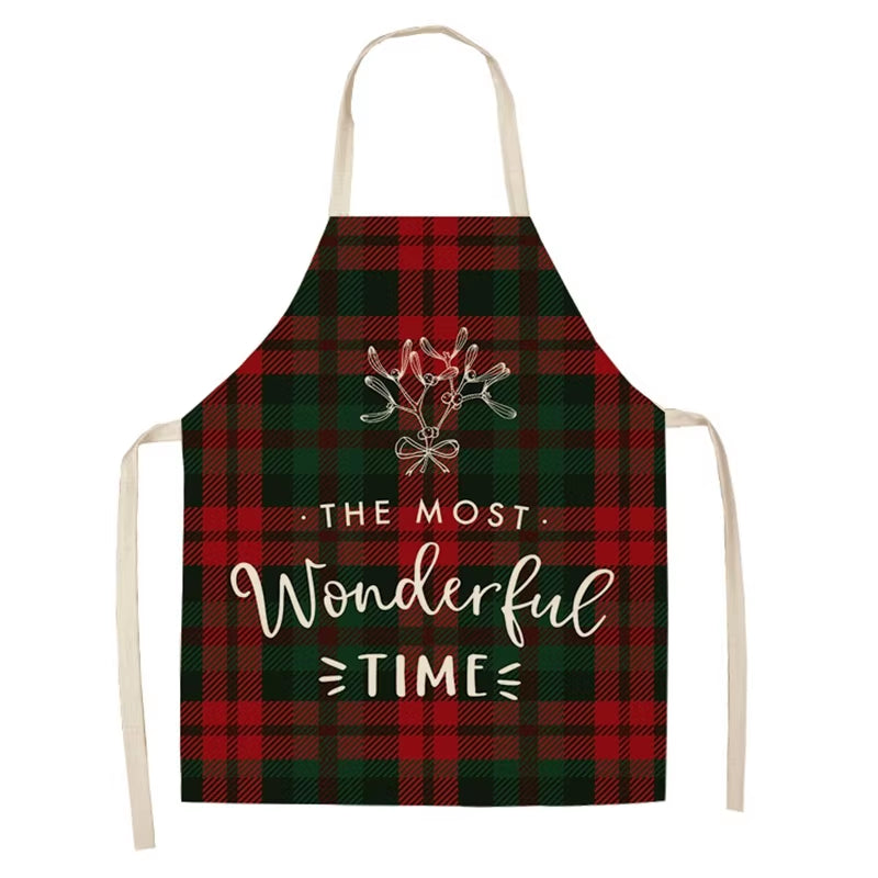Linen Merry Christmas Apron – Festive Kitchen Accessory for Christmas 2025 & New Year Gifting