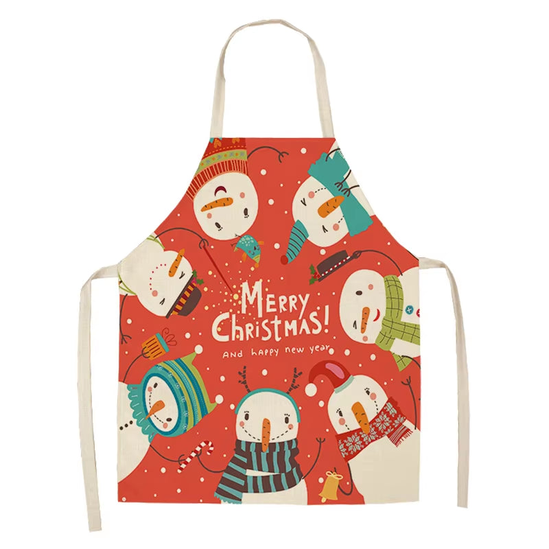 Linen Merry Christmas Apron – Festive Kitchen Accessory for Christmas 2025 & New Year Gifting