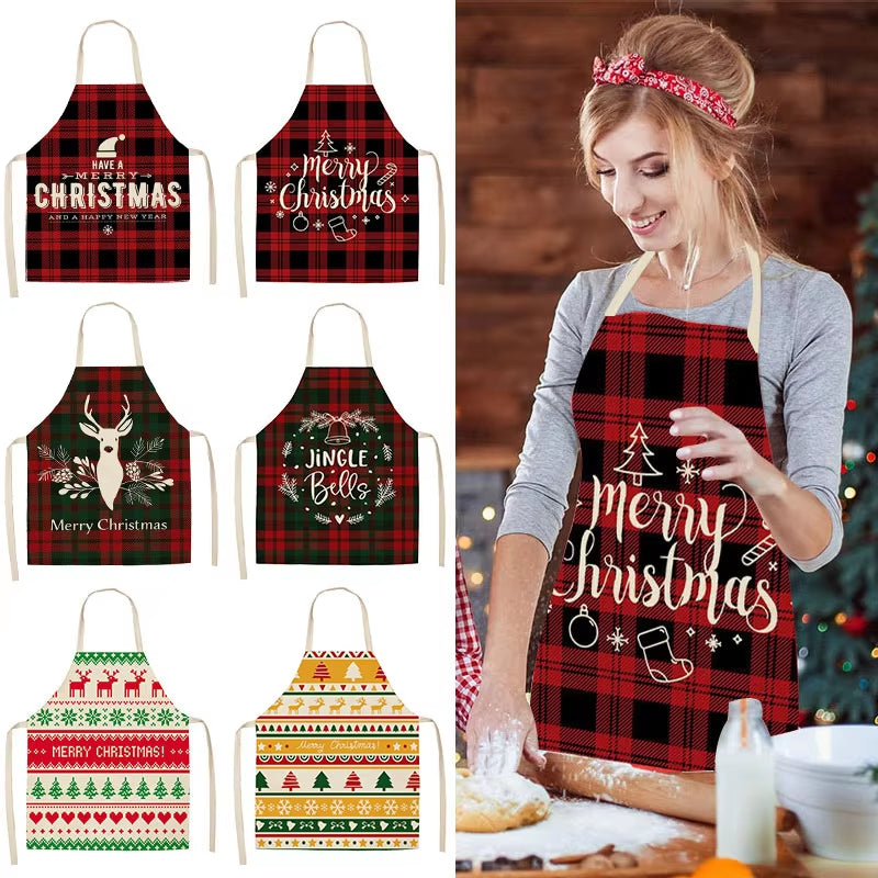 Linen Merry Christmas Apron – Festive Kitchen Accessory for Christmas 2025 & New Year Gifting