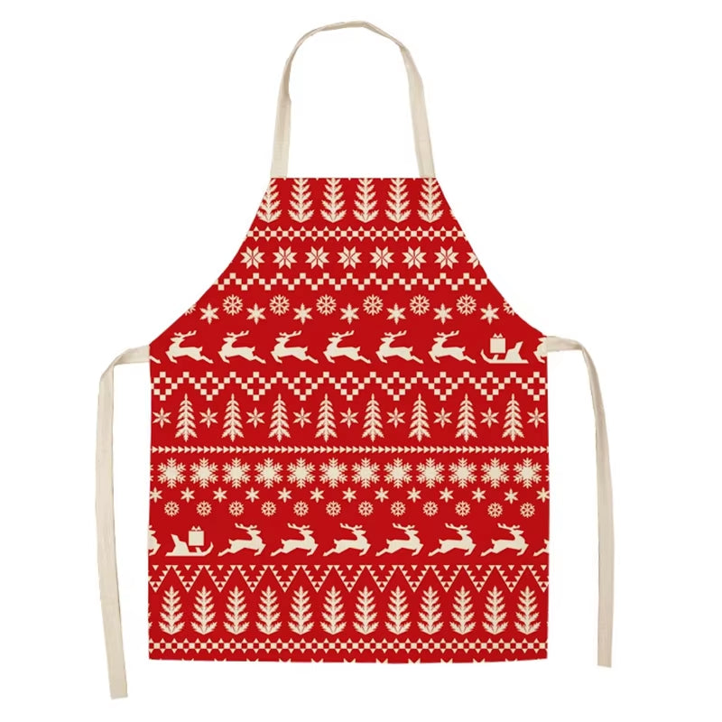 Linen Merry Christmas Apron – Festive Kitchen Accessory for Christmas 2025 & New Year Gifting