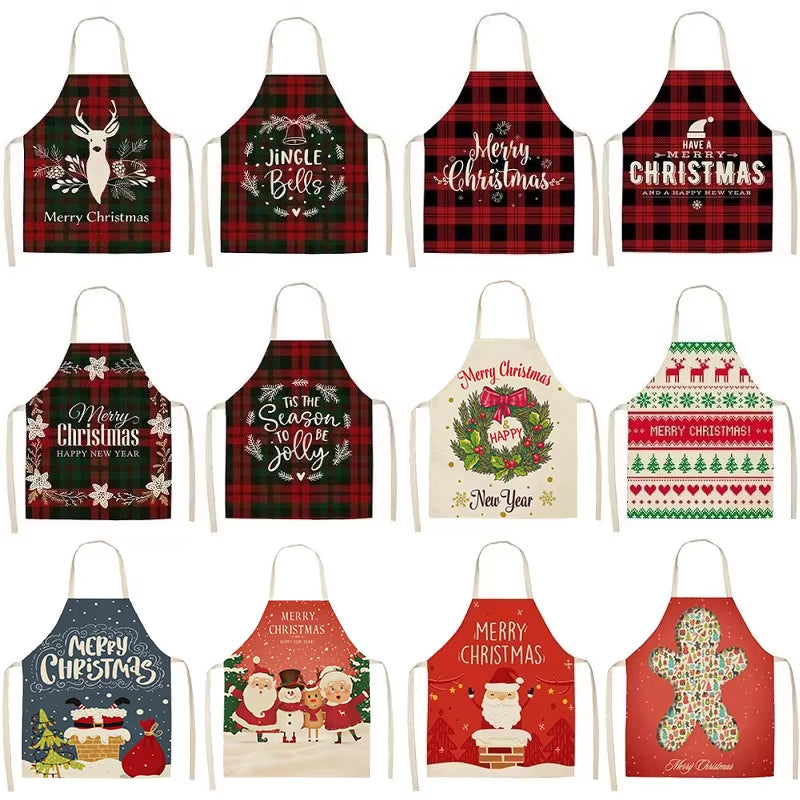 Linen Merry Christmas Apron – Festive Kitchen Accessory for Christmas 2025 & New Year Gifting