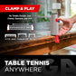 All-In-One Retractable Ping Pong Net Set - Includes 2 Ping Pong Paddles - 3 1-Star Balls | Mesh Storage Bag - Fits up to 72” Wide & 1.75” Thick Table - Clamp & Play on Any Surface