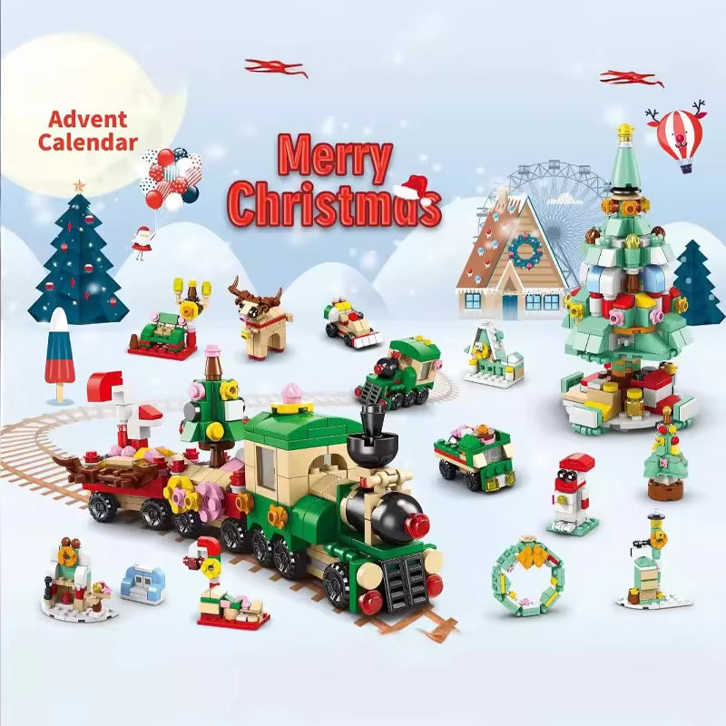 Christmas Building Blocks Set – DIY Advent Calendar Kit for Kids (Ages 6+)