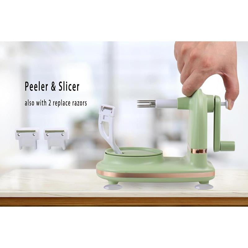 Manual Apple Peeler, Slicer & Corer – Quick Kitchen Tool for Applesauce, Pie Making & Food Prep