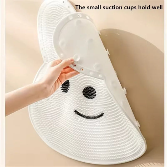 Anti-Slip Exfoliating Bath Mat – Silicone Shower Massage Scrubber for Feet & Back | Non-Slip Bathroom Foot Wash Mat