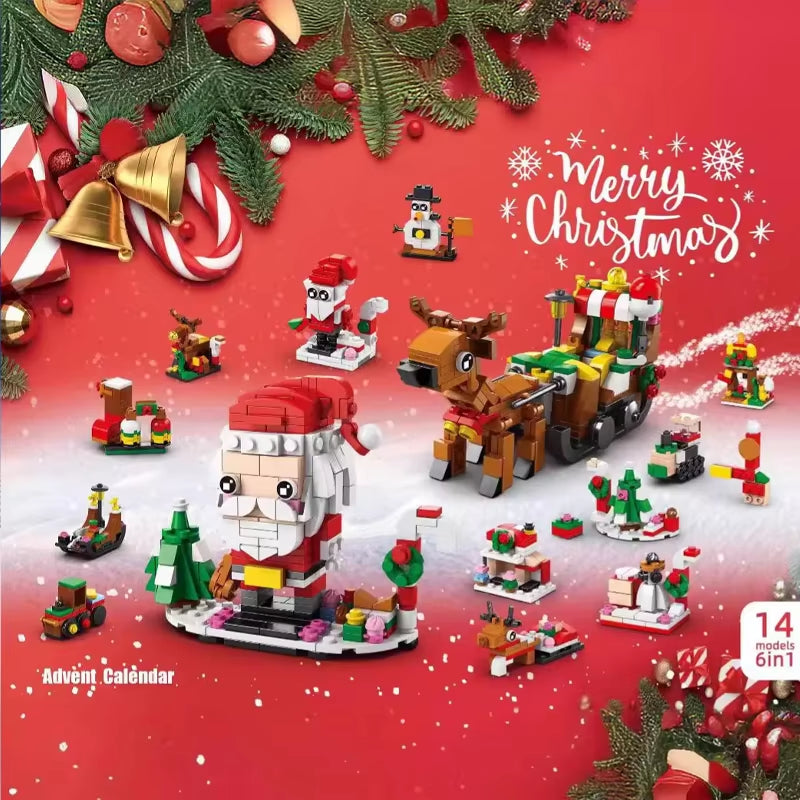 Christmas Building Blocks Set – DIY Advent Calendar Kit for Kids (Ages 6+)