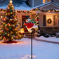 Solar Christmas Snowman & Santa Palace Lights – Warm White Outdoor Kettle Lights for Garden, Lawn & Holiday Decor