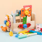 Kids Wooden Tool Bench Set – Montessori Construction Workbench Educational Toy for Boys & Girls | Perfect Christmas & Birthday Gift