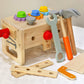 Kids Wooden Tool Bench Set – Montessori Construction Workbench Educational Toy for Boys & Girls | Perfect Christmas & Birthday Gift