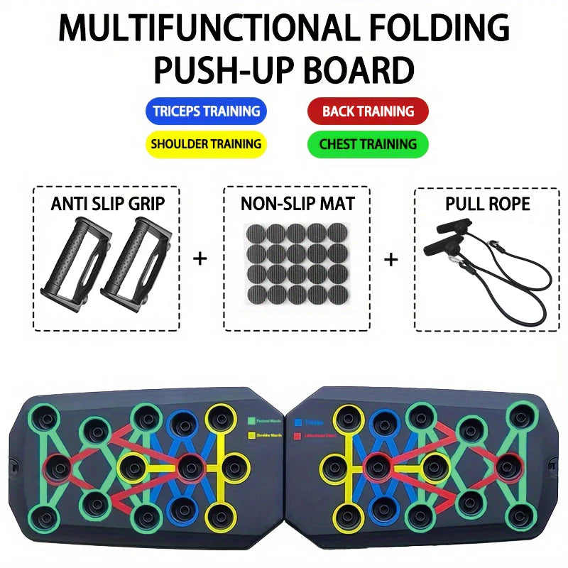 Portable Push-Up Board Set – Foldable Multifunctional Push-Up Bar for Chest, Abs, Arms & Back Training