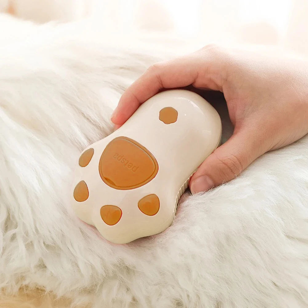 Paw-Shaped Electric Pet Massage & Grooming Brush – Steam Spray Comb for Cats & Dogs