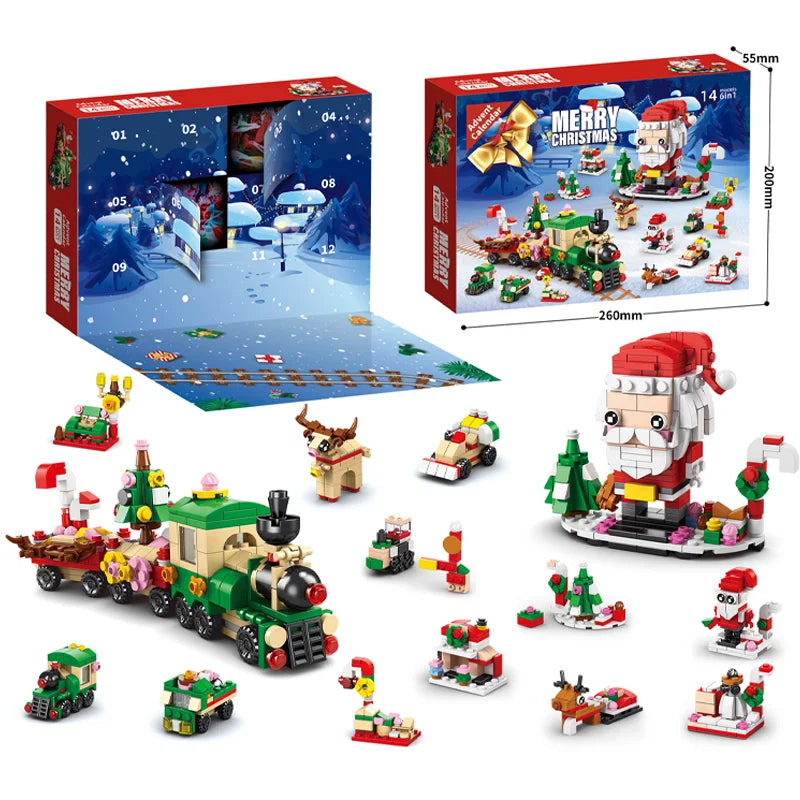 Christmas Building Blocks Set – DIY Advent Calendar Kit for Kids (Ages 6+)