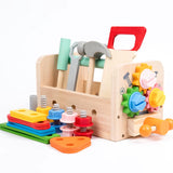 Kids Wooden Tool Bench Set – Montessori Construction Workbench Educational Toy for Boys & Girls | Perfect Christmas & Birthday Gift