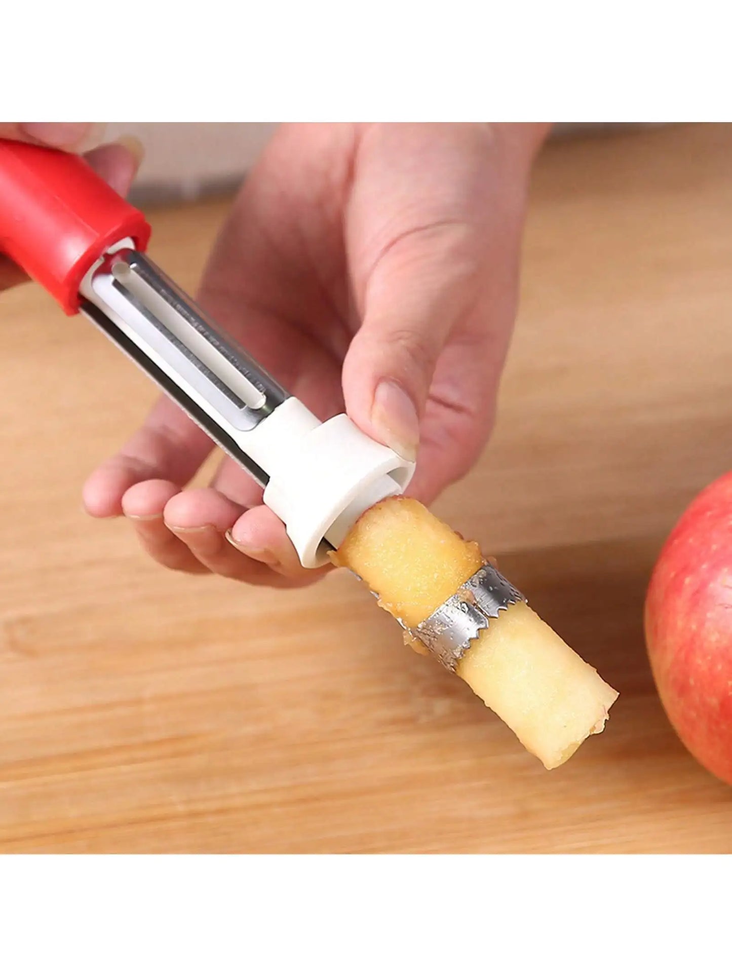 2-in-1 Stainless Steel Fruit Corer & Peeler – Apple, Pear, and Vegetable Seed Remover Kitchen Gadget