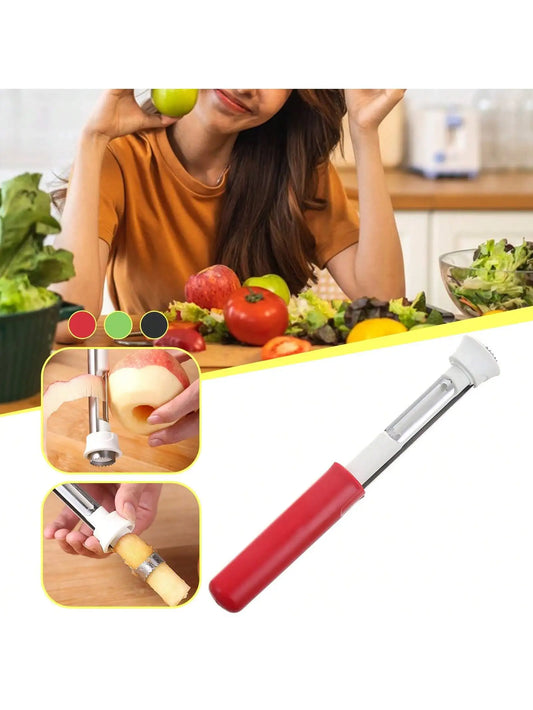 2-in-1 Stainless Steel Fruit Corer & Peeler – Apple, Pear, and Vegetable Seed Remover Kitchen Gadget