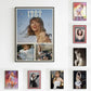 Taylor Swift The Eras Tour Canvas Wall Art – Modern Pop Singer Poster for Bedroom Decor & Gifts