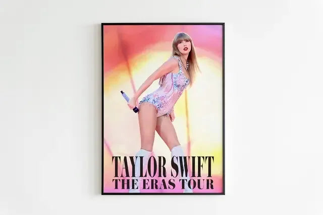 Taylor Swift The Eras Tour Canvas Wall Art – Modern Pop Singer Poster for Bedroom Decor & Gifts