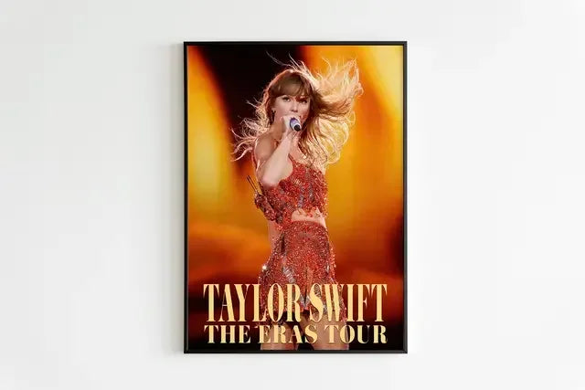 Taylor Swift The Eras Tour Canvas Wall Art – Modern Pop Singer Poster for Bedroom Decor & Gifts