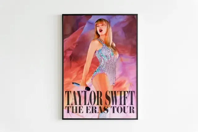 Taylor Swift The Eras Tour Canvas Wall Art – Modern Pop Singer Poster for Bedroom Decor & Gifts