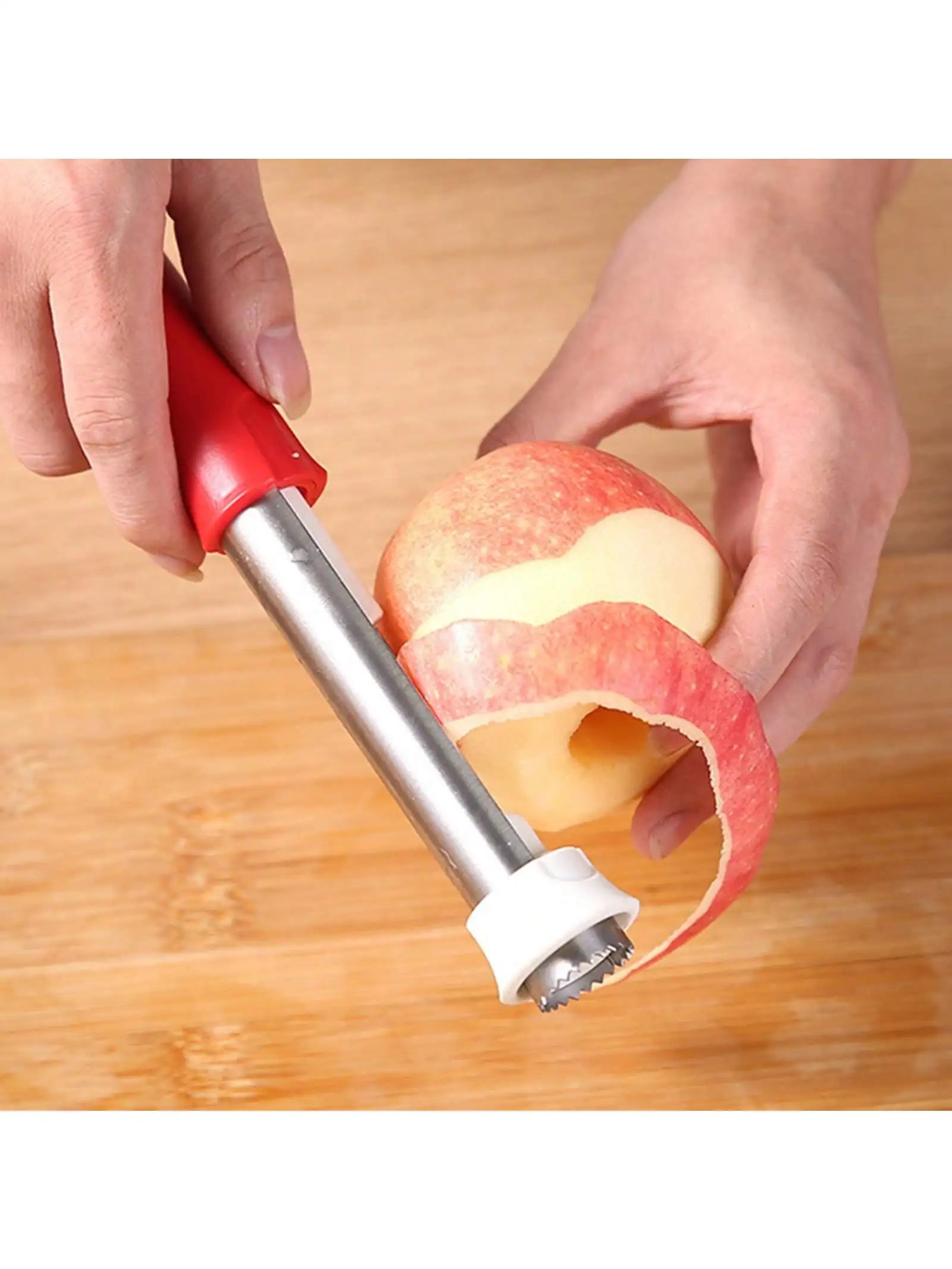 2-in-1 Stainless Steel Fruit Corer & Peeler – Apple, Pear, and Vegetable Seed Remover Kitchen Gadget