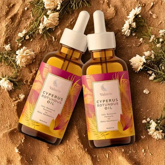 Natural Cyperus Rotundus Oil 60mL – 100% Pure Essential Oil for Slowing Facial & Body Hair Growth | Original Hair Reduction & Body Care Oil