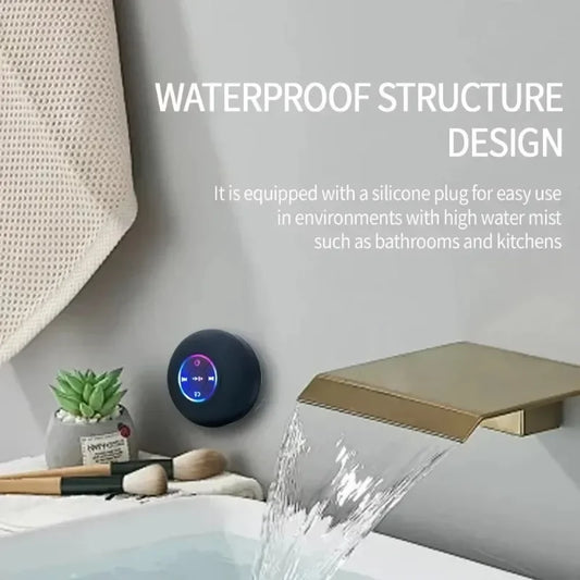 Waterproof Bluetooth Shower Speaker – Mini Portable Wireless Speaker with Suction Cup for Bathroom, Outdoors & Sports