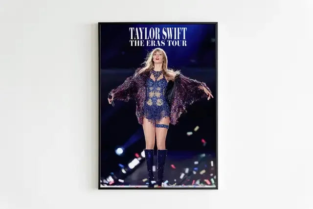 Taylor Swift The Eras Tour Canvas Wall Art – Modern Pop Singer Poster for Bedroom Decor & Gifts