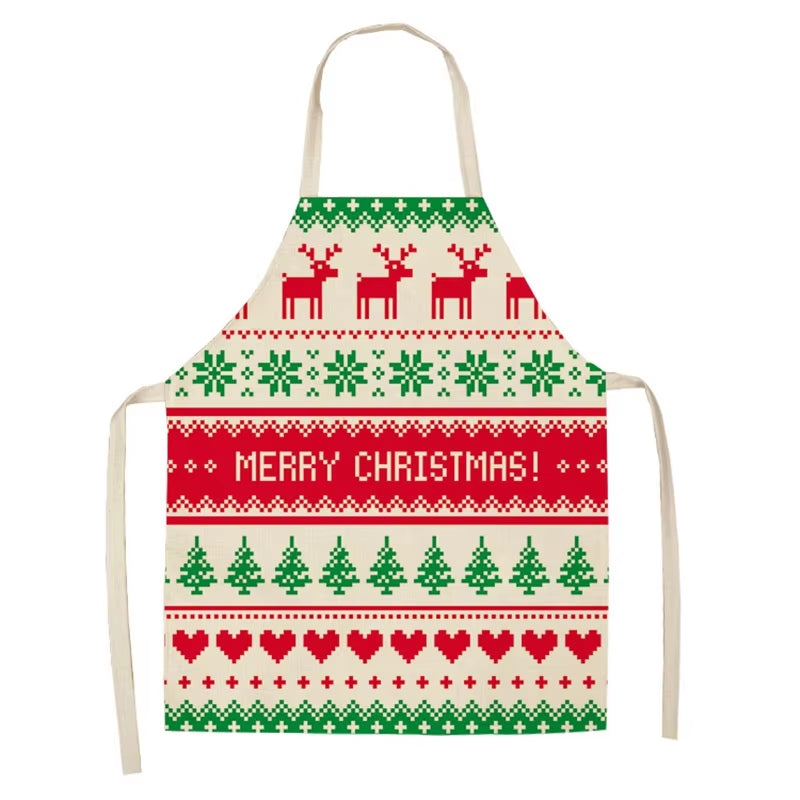 Linen Merry Christmas Apron – Festive Kitchen Accessory for Christmas 2025 & New Year Gifting