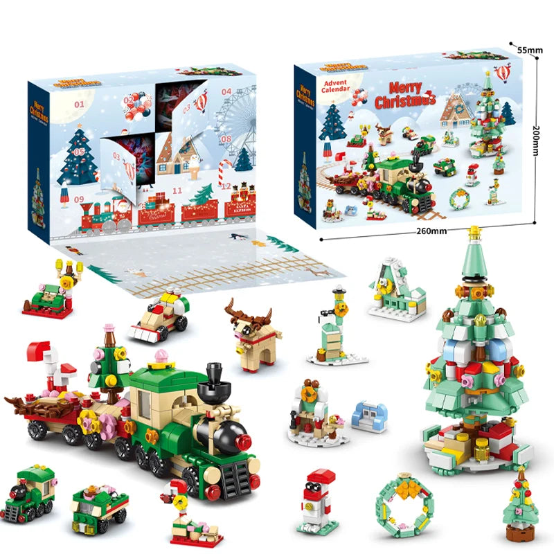 Christmas Building Blocks Set – DIY Advent Calendar Kit for Kids (Ages 6+)