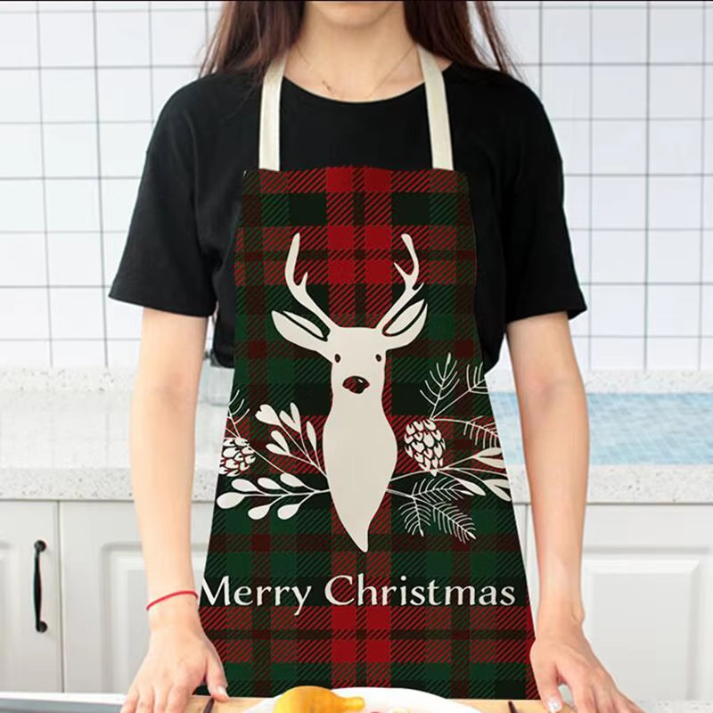 Linen Merry Christmas Apron – Festive Kitchen Accessory for Christmas 2025 & New Year Gifting