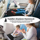Toddler Airplane Travel Bed – Portable Kids Seat Extender for Airplane, Kids Travel Essentials with Drawstring Bag, 31.3 X 17.3 Inches, Black