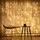 300-LED Curtain Fairy String Lights – 8 Lighting Modes for Christmas, Weddings, Parties & Garden Decorations