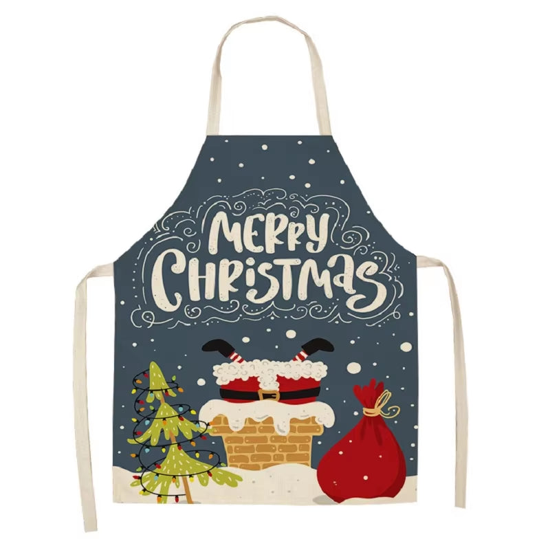 Linen Merry Christmas Apron – Festive Kitchen Accessory for Christmas 2025 & New Year Gifting
