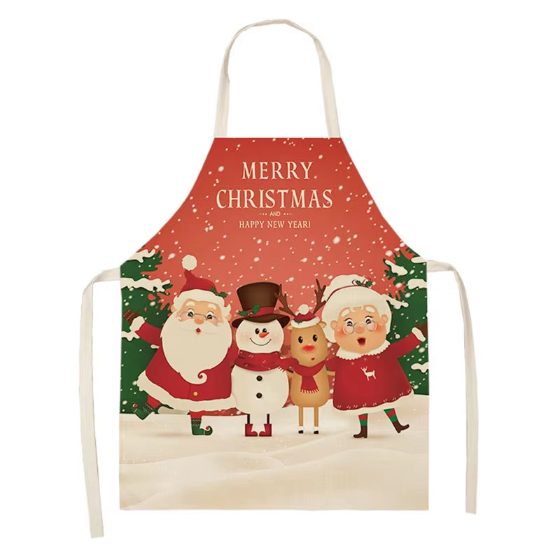 Linen Merry Christmas Apron – Festive Kitchen Accessory for Christmas 2025 & New Year Gifting