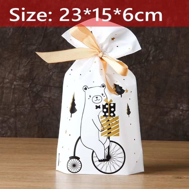 Christmas Gift Bags – Santa Claus Candy Bags for Presents & Holiday Decorations