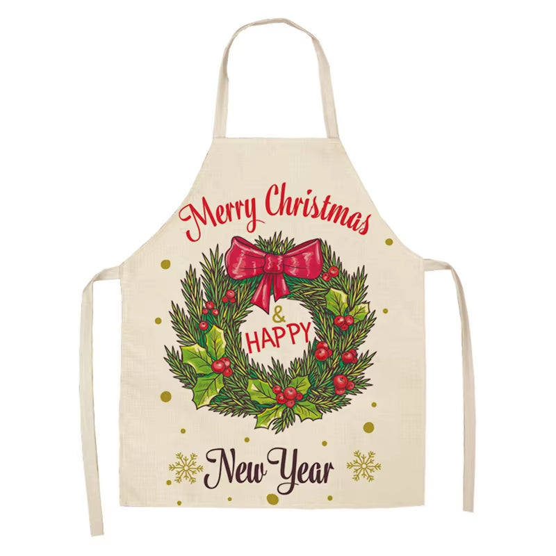 Linen Merry Christmas Apron – Festive Kitchen Accessory for Christmas 2025 & New Year Gifting