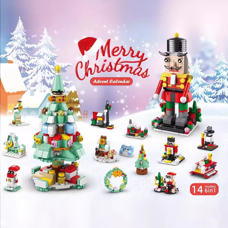 Christmas Building Blocks Set – DIY Advent Calendar Kit for Kids (Ages 6+)